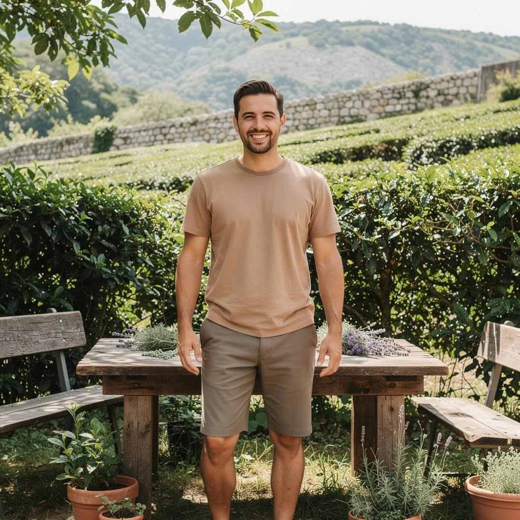 Svježe ubrane biljke na stolu, spremne za pripremu čaja za energiju.